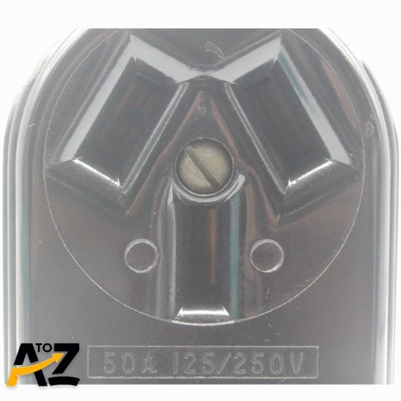 Vtg Leviton 5050 Black Range Receptacle Bakelite 3 Wire Surface Mounting 50 Amp - Picture 9 of 12